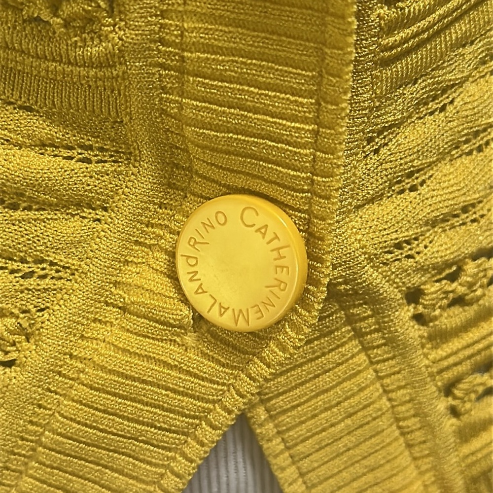Catherine Malandrino dark yellow Cardigan Sweater Lg - Picture 5 of 12